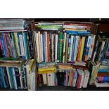 BOOKS, five boxes containing over one hundred and thirty miscellaneous titles, mainly hardback, to