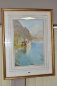 HENRY RICHARD BEADON DUNNE (BRITISH 1860-1949) 'CHILLON CASTLE' a Swiss landscape featuring The