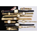 A SELECTION OF LADIES COSTUME WRISTWATCHES, eleven quartz watches with names such as 'Sekonda,