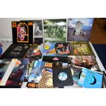 A COLLECTION OF SIXTY FIVE LP'S AND SINGLES OF ROCK MUSIC including Ozzy Osbourne, Queen, Kiss, Guns