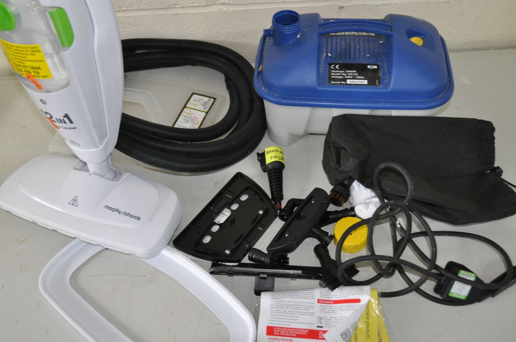 A MORPHY RICHARDS 12IN1 STEAM CLEANER together with an earlex wallpaper stripper (PAT pass and - Image 2 of 2