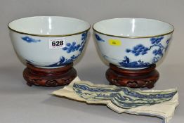 A PAIR OF CHINESE LATE 19TH CENTURY PORCELAIN BOWLS MADE FOR THE VIETNAMESE MARKET, decorated with