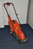 A FLYMO RE320 ELECTRIC LAWN MOWER with grass box (PAT pass and working)
