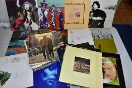 A COLLECTION OF THIRTY ONE LP'S OF FOLK MUSIC including Van Morrison, Joni Mitchell, Bob Dylan and