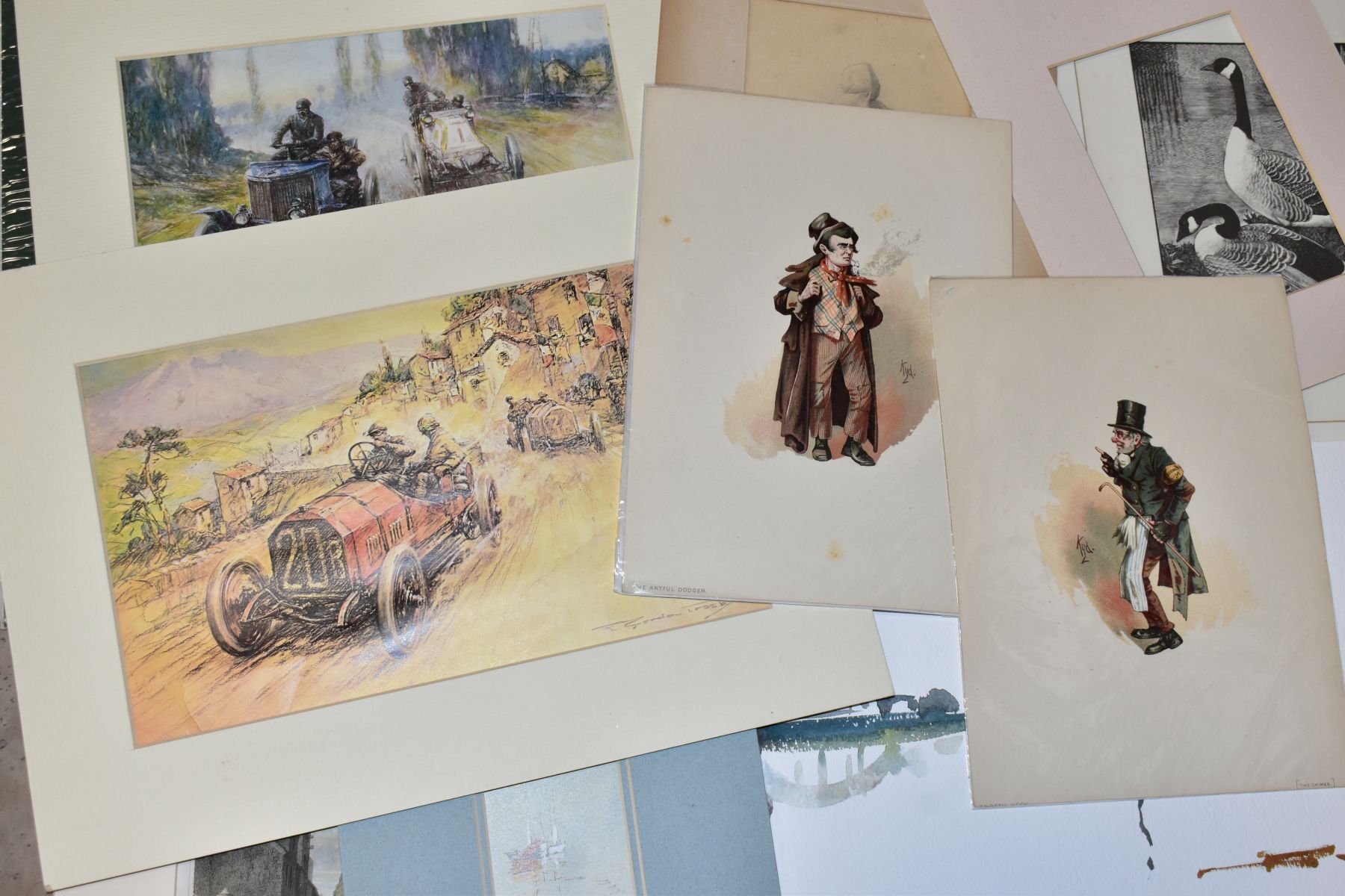 PAINTINGS AND PRINTS, to include a watercolour study of Wild Flowers and a Bee by Elizabeth - Image 5 of 5