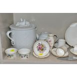 A GROUP OF ROYAL WORCESTER COFFEE, OVEN TO TABLE AND ORNAMENTAL WARES, including a Gourmet Oven