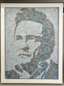 JIM DOWIE (BRITISH CONTEMPORARY) 'JOHNNY CASH II' a portrait of the country star, signed bottom left