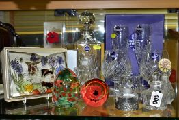 A SMALL QUANTITY OF MODERN GLASSWARE, including Caithness 'Red Poppy' and 'Poppy Meadow'