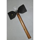 BRADES DOUBLE BITTED AXE, with a 4½'' edge, 10¼'' across and 17'' in length