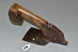 A BURY & CO No 2 4½'' STIRRUP ADZE, with an oak handle 12'' long