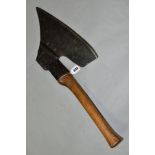 A GOOSEWING RIGHT HANDED SIDE AXE, marked with three stars to the blade, 13 inch blade on a 12
