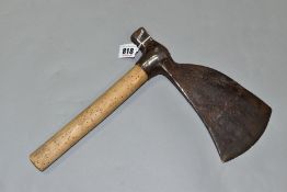 A GILPIN 10¼'' MASTING AXE, with a 4¾'' edge, 11'' in length, woodworm to handle