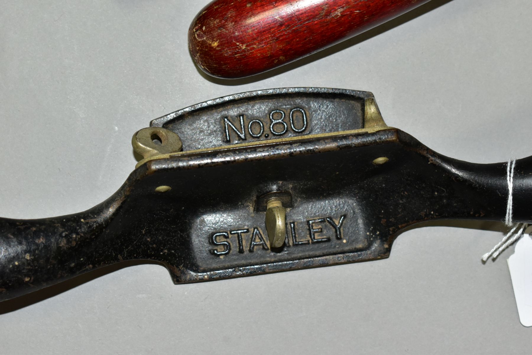 A STANLEY NO.80 CABINET SCRAPER (repair to handle), a LBCL Coopers Scraper and an American made - Image 2 of 5