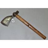 A FELIU FRENCH AXE, 3 5/8'' axe, with a hammer poll 17½'' in length