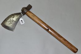 A FELIU FRENCH AXE, 3 5/8'' axe, with a hammer poll 17½'' in length