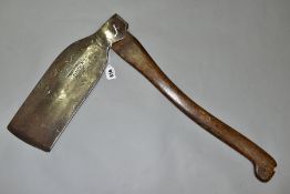 A GREAVES AND SON MASTING AXE, with a 5'' edge, 24'' in length