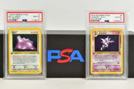 A QUANTITY OF PSA GRADED POKEMON 1ST EDITION FOSSIL SET CARDS, assorted cards between numbers 3