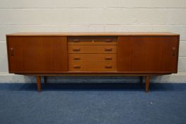 CLAUSEN AND SON- A DANISH 22 SIDEBOARD, having two large sliding panel doors flanking four central