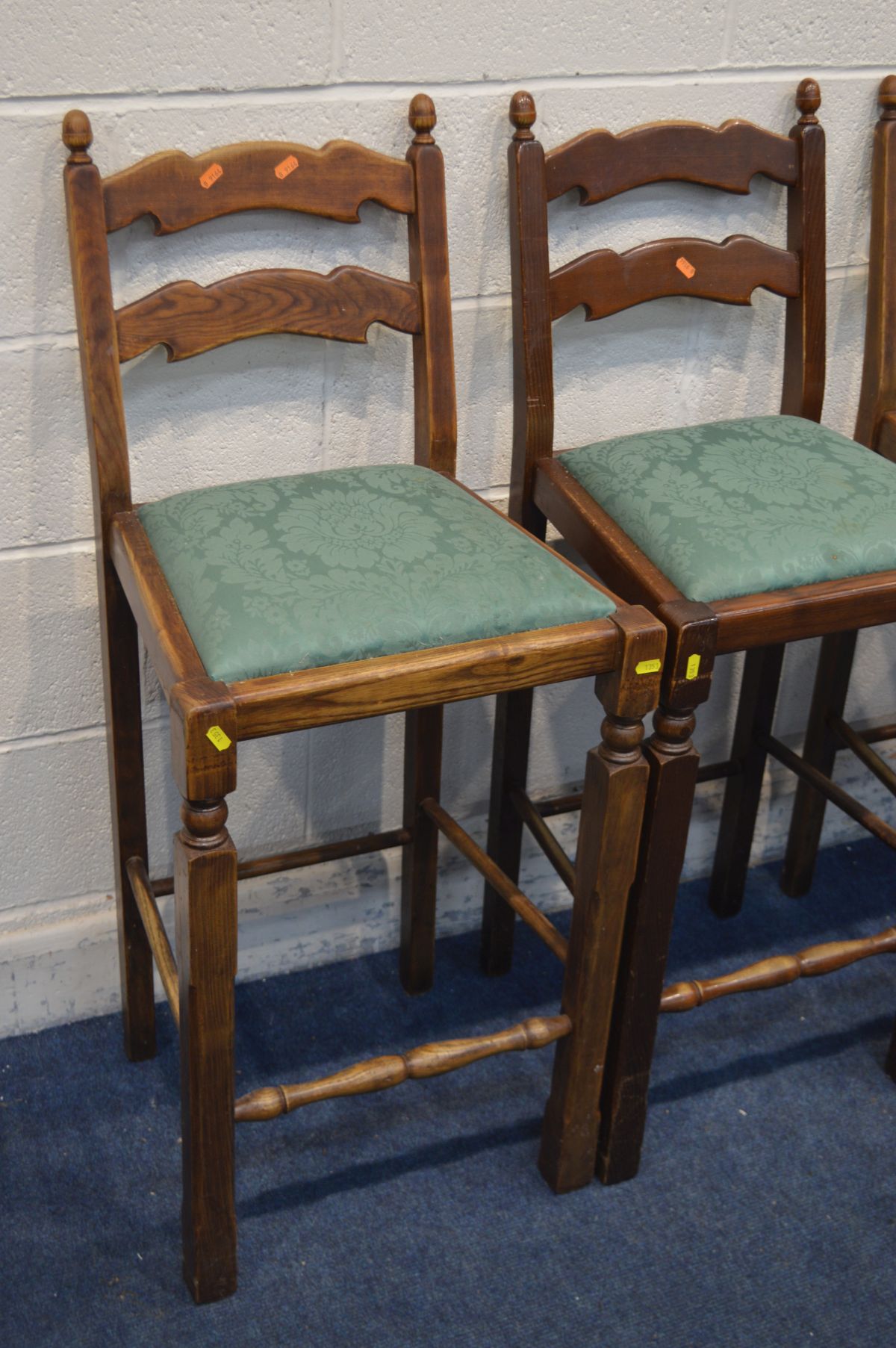 FOUR OAK HIGH BAR STOOLS - Image 2 of 2