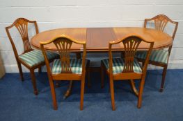 A CHERRYWOOD EXTENDING DINING TABLE, with a single additional leaf, extended length 182cm x closed