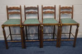 FOUR OAK HIGH BAR STOOLS