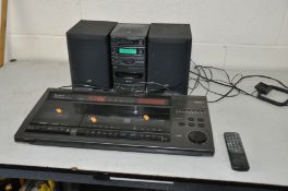 A HITACHI OPUS 1 VINTAGE MUSIC CENTRE (working but not Tape 2) and a JVC UX-A4 mini hi fi with two