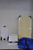 A THETFORD PORTA POTTI 335 caravanning toilet, a Fendt Caravan rolling water carrier and a Finex