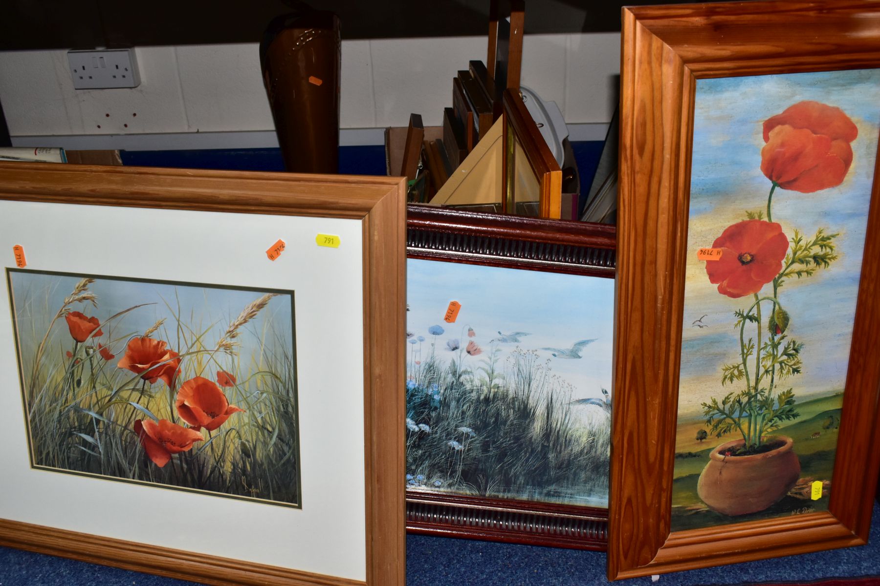 THREE BOXES AND LOOSE METALWARES, PICTURES, PRINTS AND CERAMICS, including a copper Cavaliers boot - Image 10 of 10