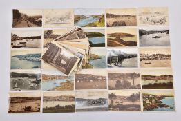 A FASCINATING LOT OF OVER SEVENTY FIVE POSTCARDS ALL FROM CORNWALL, which were sent by a US Naval