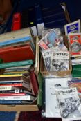 THREE BOXES OF BOOKS, MAGAZINES AND WORKSHOP MANUALS to include Daimler 2½ litre V8 saloon service