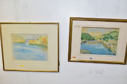 JAMES MARSHALL HESELDIN (1887-1969) three pastel studies of Cornish or Devon coastal landscapes,