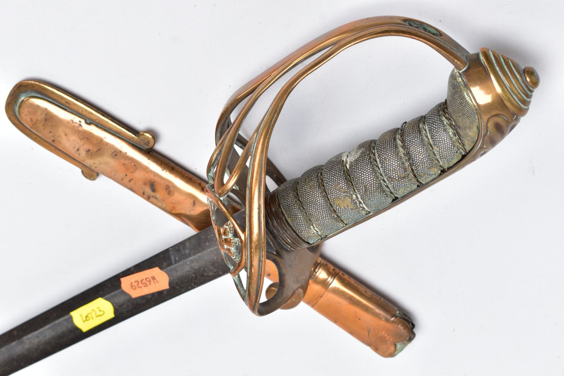 A BRITISH VICTORIAN ERA INFANTRY OFFICERS SWORD (possibly 1845 pattern), no scabbard apart from - Image 11 of 13
