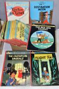 HERGE THE ADVENTURES OF TINTIN, a collection of thirteen Methuen colour hardback editions from the