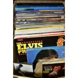 A TRAY CONTAINING LP'S SINGLES AND BOX SETS including twenty plus LP's by Cliff Richard and the