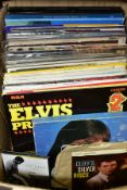 A TRAY CONTAINING LP'S SINGLES AND BOX SETS including twenty plus LP's by Cliff Richard and the