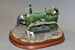 A BORDER FINE ARTS SCULPTURE 'Starts First Time', (Fowler Diesel Crawler Mark VF) B0702 by Ray