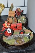 TWO COUNTRY ARTISTS SCULPTURES, 'Welcome Home' featuring Nuffield 460 and 'Hay For The Day', limited