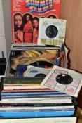 TRAY AND A CASE CONTAINING APPROXIMATELY SEVENTY LP'S AND ONE HUNDRED AND FIFTY 7'' SINGLES,