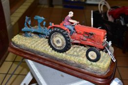 A LIMITED EDITION BORDER FINE ARTS SCULPTURE, 'Reversible Ploughing' (Nuffield 4/65 Diesel