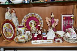 A COLLECTION OF ROYAL ALBERT ODDMENTS, MODERN LIMOGES PORCELAIN, etc, including a boxed pair of
