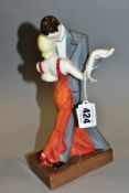 A LIMITED EDITION ROYAL WORCESTER FIGURE GROUP, from Art Deco collection 'The Dancers' commemorating