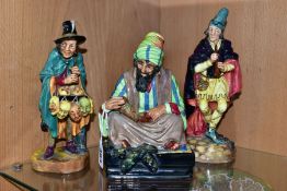 THREE ROYAL DOULTON FIGURES, 'Cobbler' HN1706 (chip to corner of base) 'The Pied Piper' HN2102 (