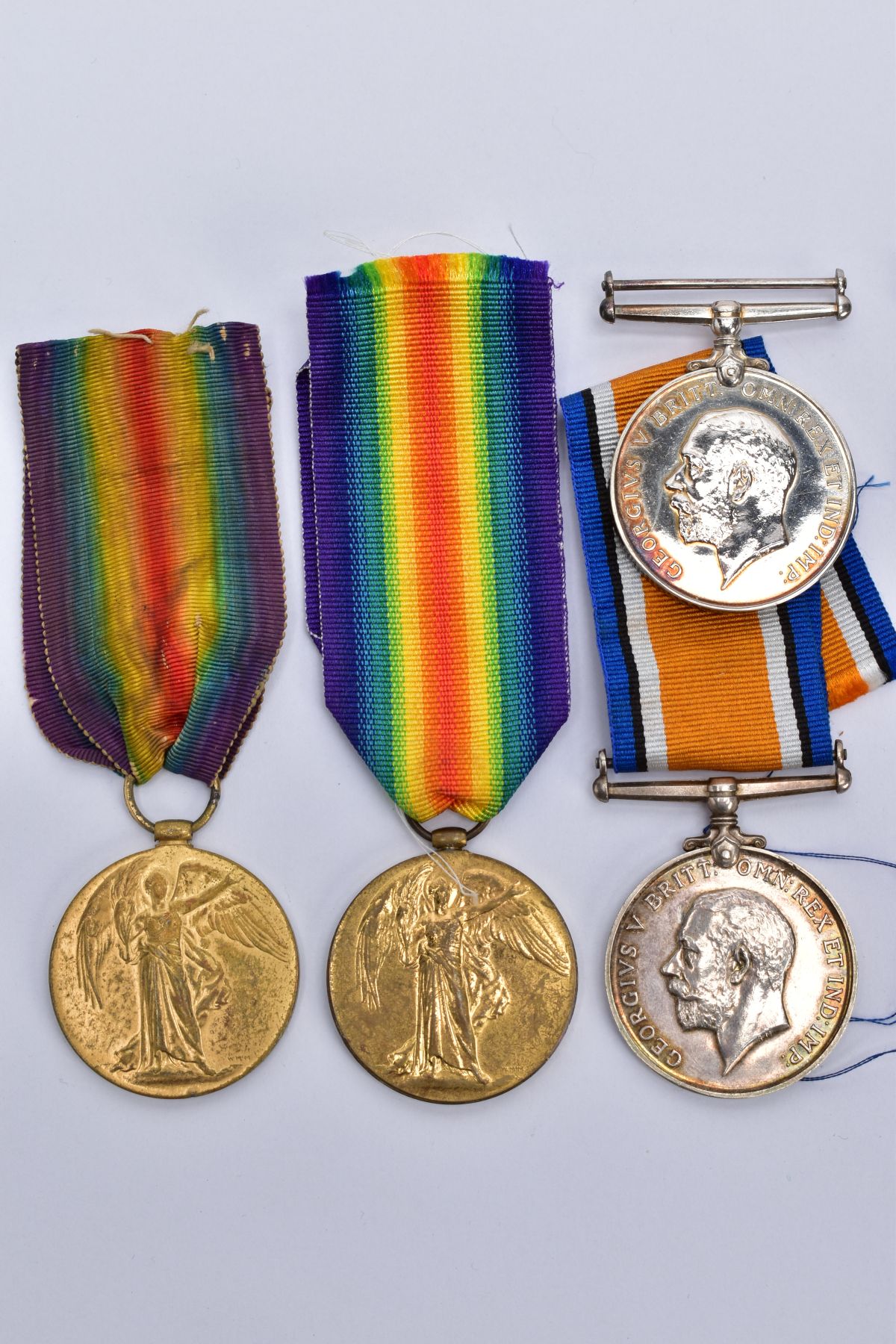 A SMALL COLLECTION OF BRITISH WWI MEDALS, comprising of a British War & Victory medals named J.52444 - Image 2 of 11