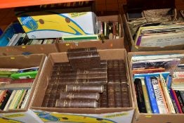 SEVEN BOXES OF BOOKS, etc including a collection of over one hundred and seventy five titles in