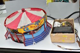 A SCRATCHBUILT WOODEN WORKING MODEL OF A NOAH'S ARK CAROUSEL, traditional style carousel which has