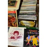 A TRAY CONTAINING OVER ONE HUNDRED AND TWENTY LPS from classical to rock including Frank Sinatra,