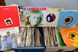 A CASE AND A BOX CONTAINING APPROXIMATELY ONE HUNDRED 7'' SINGLES including The Ruts, Small faces,
