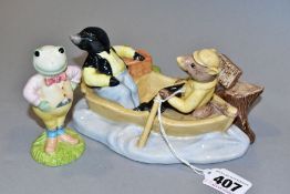 A BESWICK WARE LIMITED EDITION WIND IN THE WILLOWS FIGURE GROUP, 'On the River' WW1 No 601/1908,