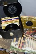 A CASE CONTAINING APPROXIMATELY FIFTY 7'' SINGLES AND FOUR LPS FROM THE TAMLA MOTOWN LABEL including