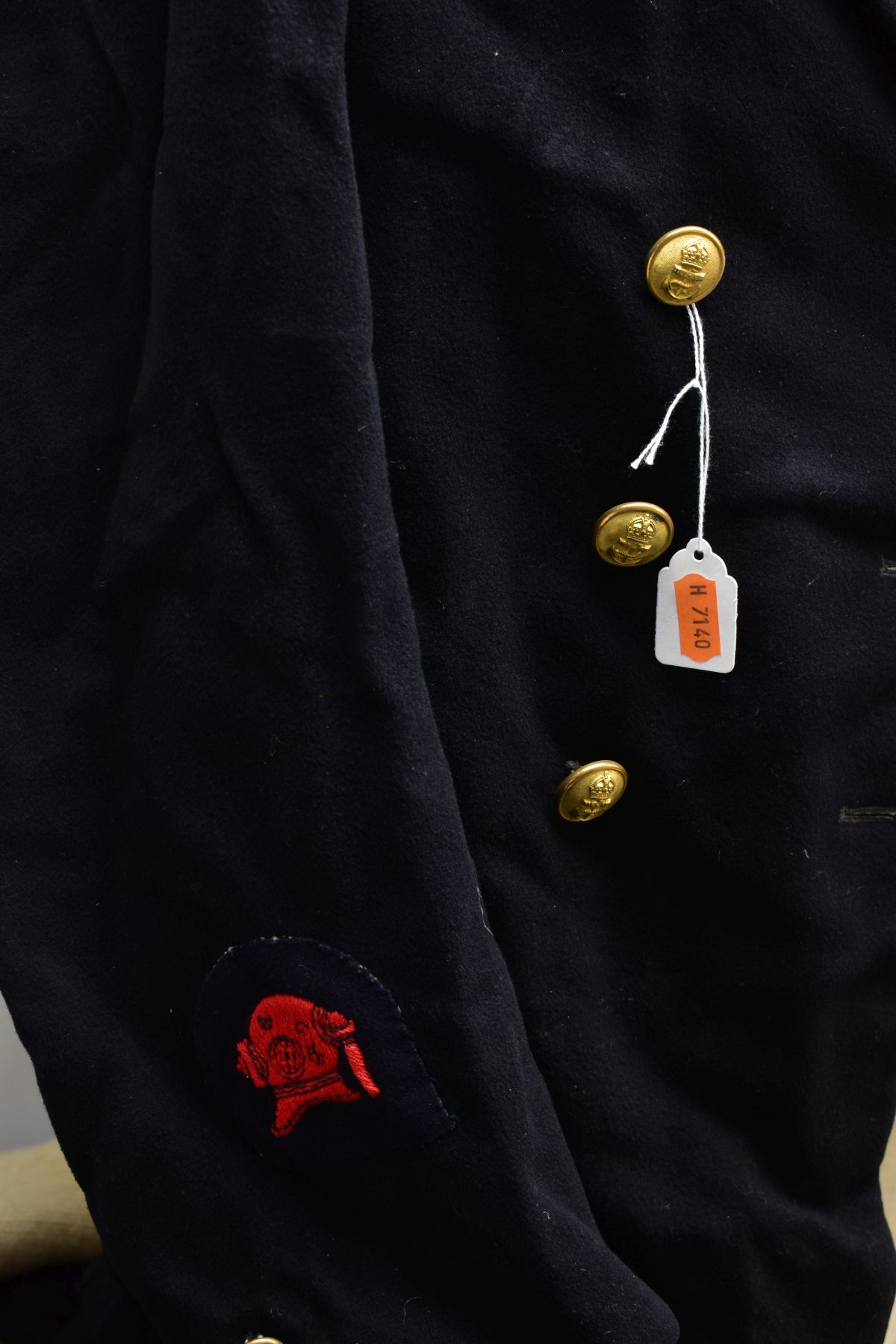 TWO x BRITISH ROYAL NAVAL UNIFORMS, jackets and trousers, one also has the traditional off white - Image 9 of 12